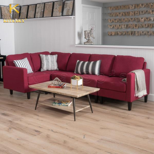 Sofa nỉ cho phòng khách nhỏ hiện đại có giá thành mềm hơn sofa da