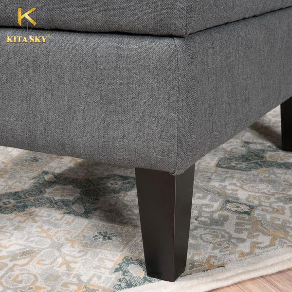 Cận cảnh mẫu sofa nỉ phòng khách Andrea Dark Grey