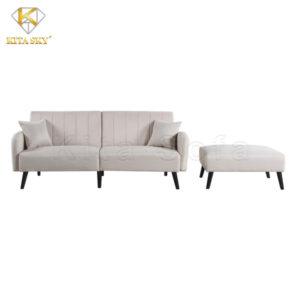 Ghế sofa thông minh màu trắng với chất liệu vải nhung cao cấp.