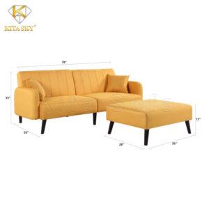 Kích thước bộ sofa giường thông minh màu vàng