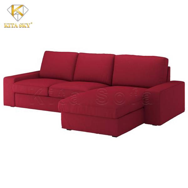Sofa phòng khách màu đỏ rất được người Á Đông ưa chuộng