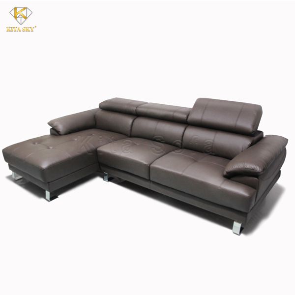 Sofa góc da đầu bật - Sự thư giản hoàn hảo nằm trong một form ghế