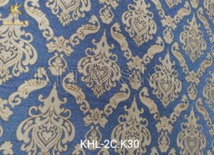Vải bọc sofa cổ điển siêu đẹp và sang trọng với gam màu xanh - vàng đầy lôi cuốn